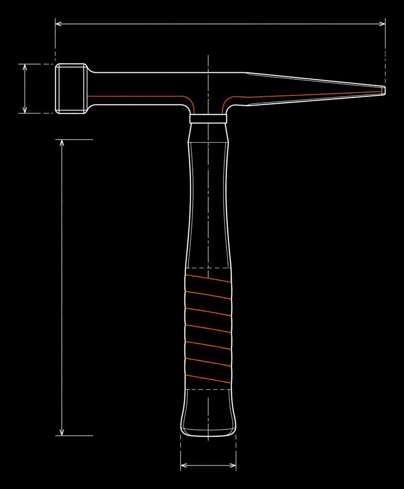 A specialty sheet-metal hammer.